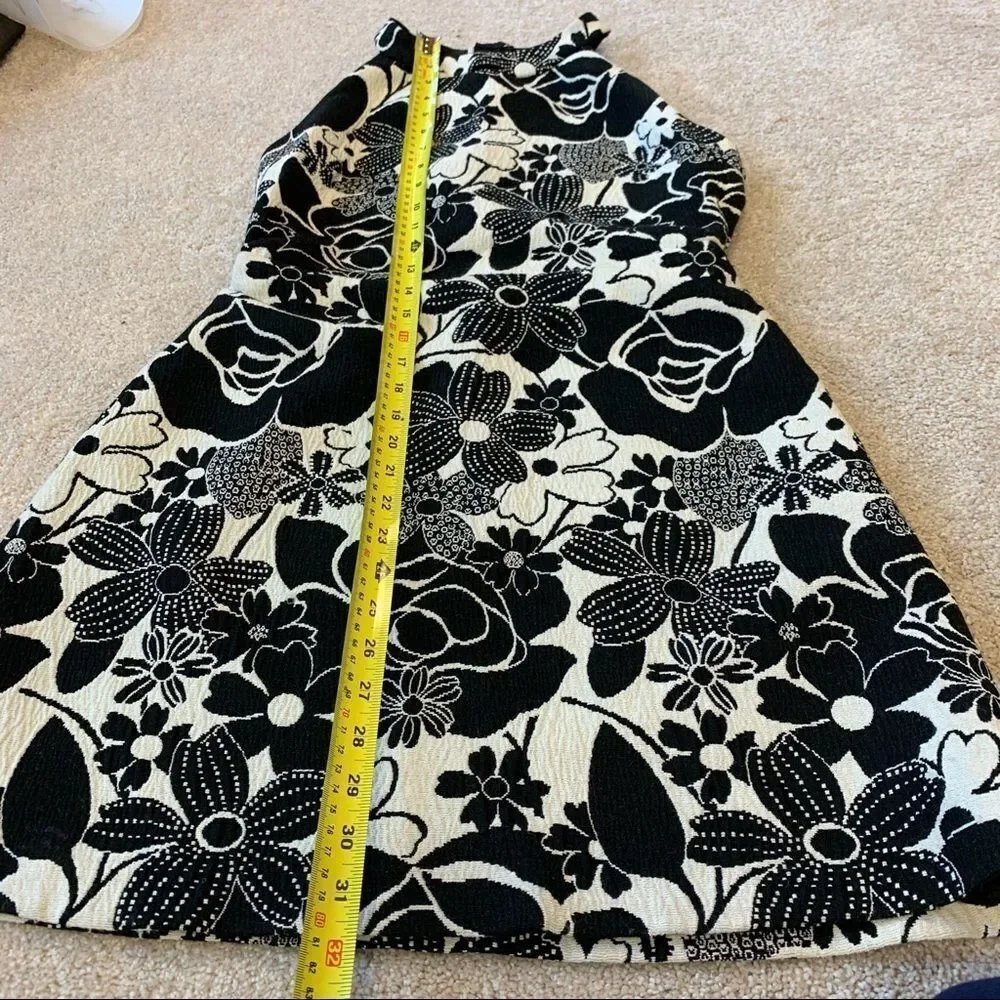 Zara black white floral halter top dress - Picture 6 of 8